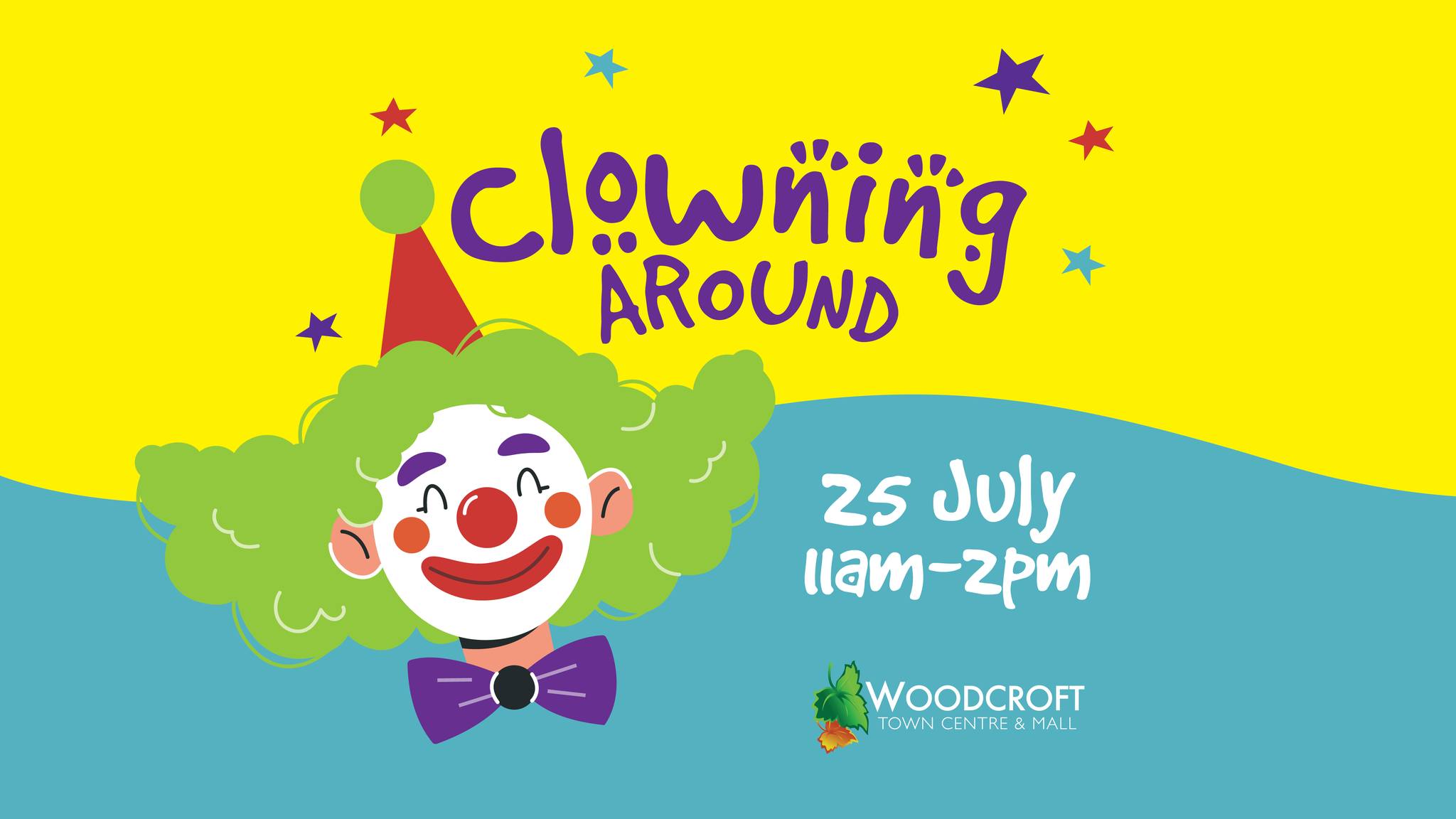 Noodles the Clown at Woodcroft Town Centre