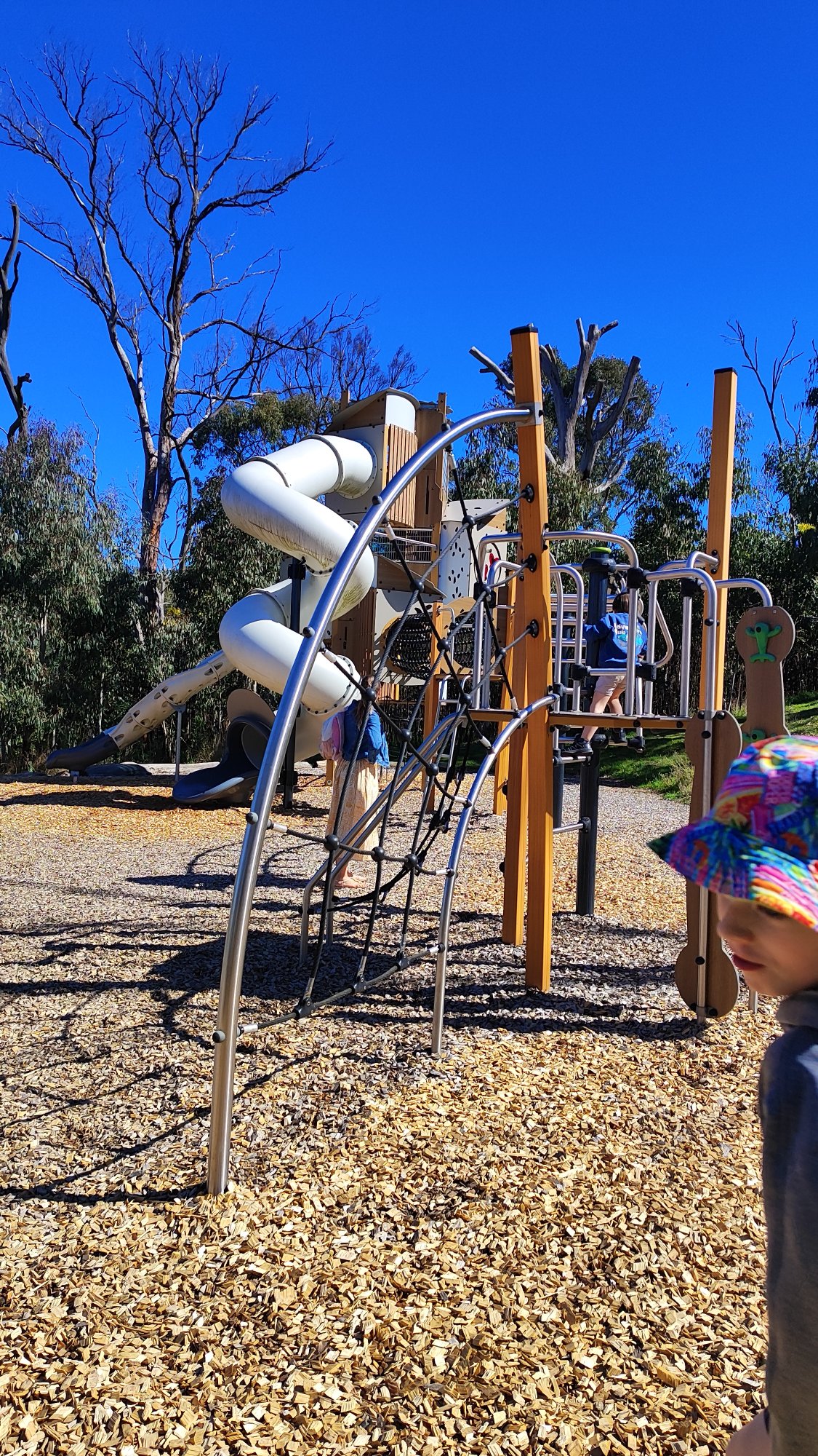 Nature Playground with Tall Tube Slide photo