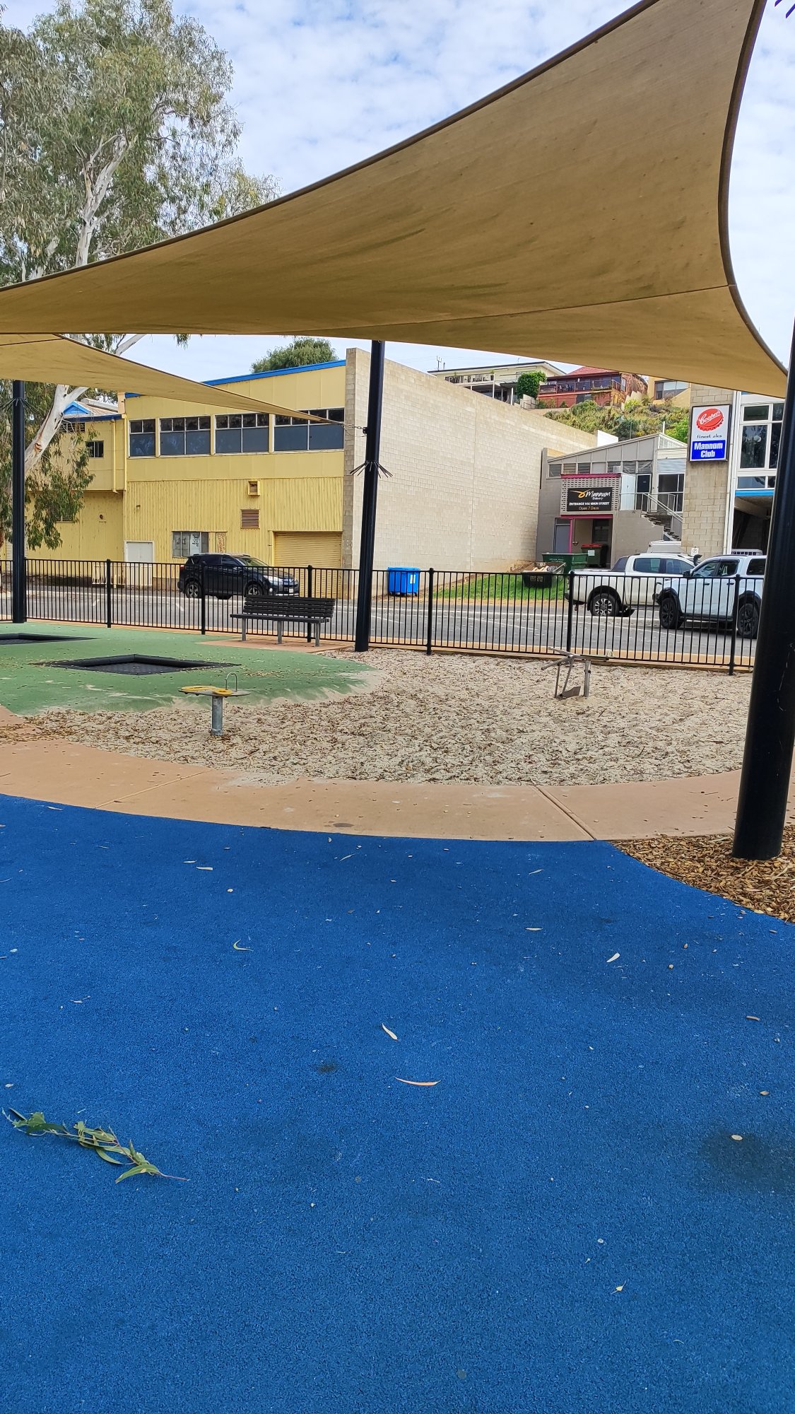 Playground with Slide and Shade Sails photo