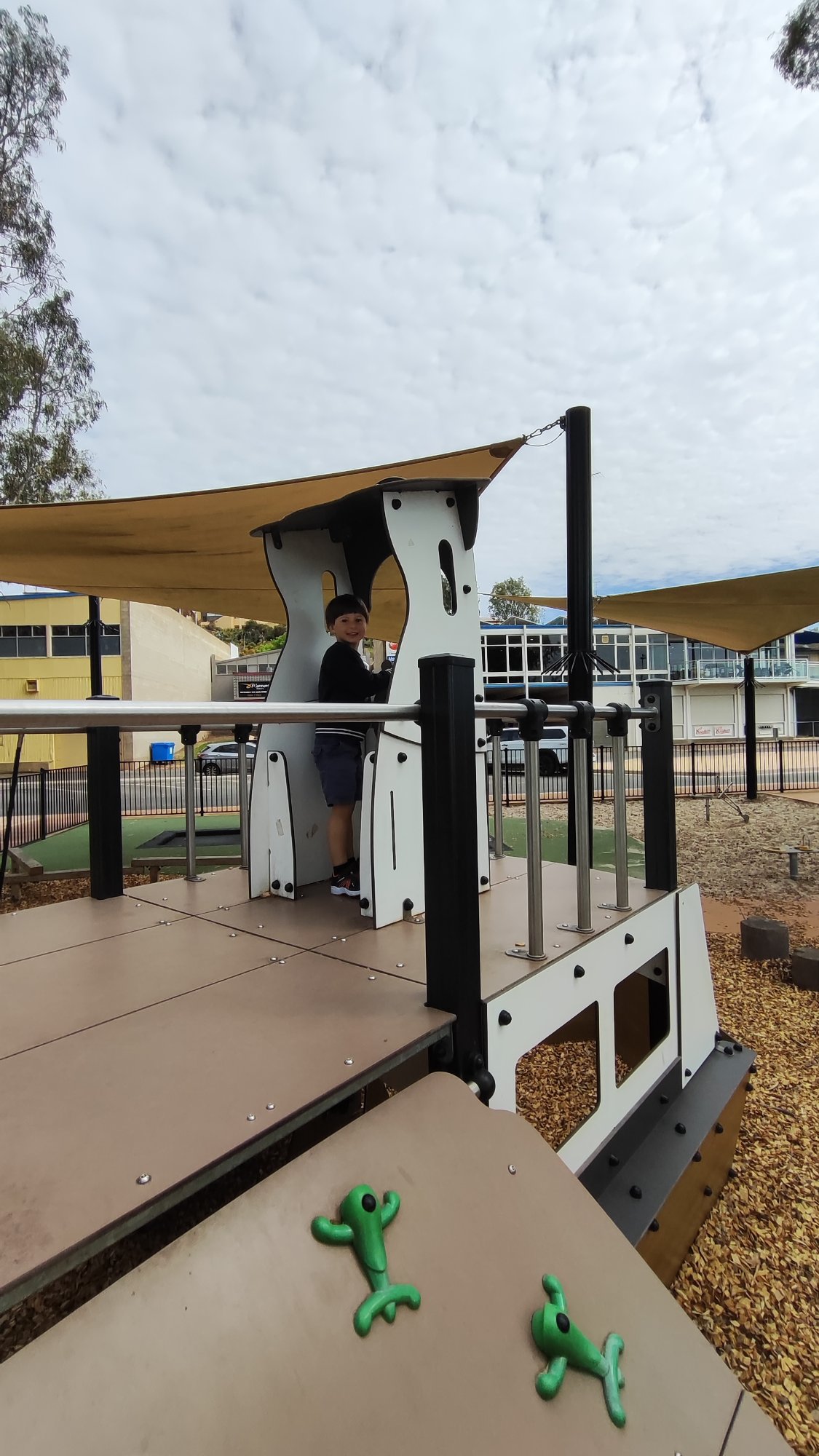 Playground with Slide and Shade Sails photo