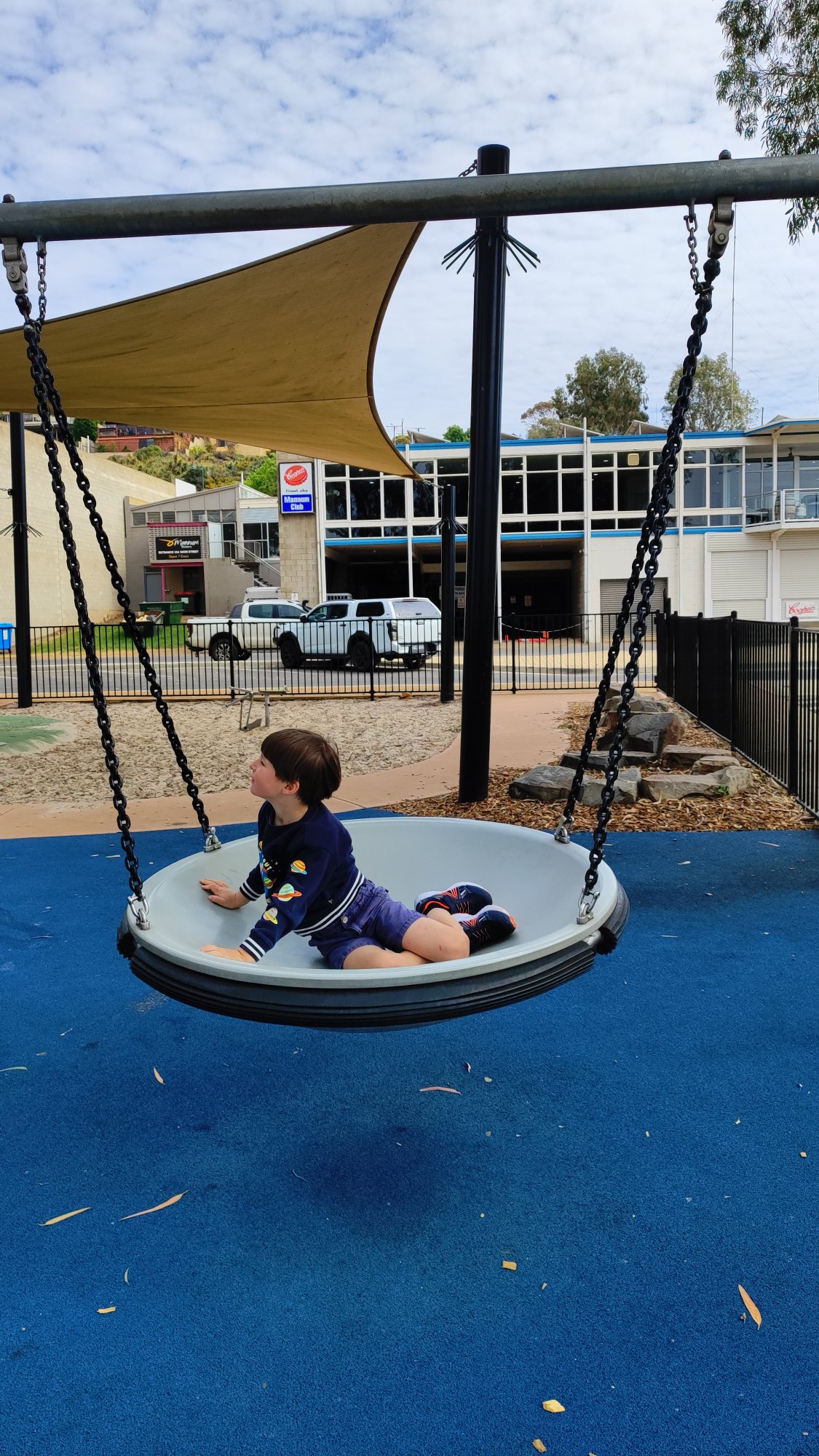 Playground with Slide and Shade Sails photo