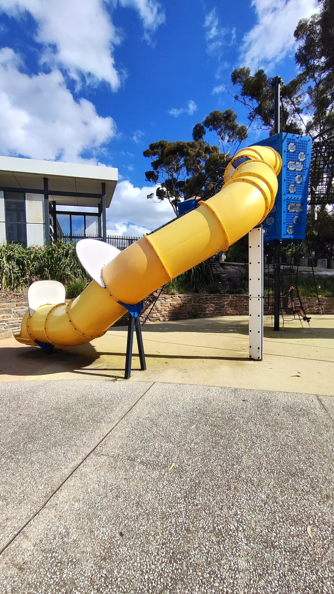 Adventure Playground with Climbing Towers and Slide photo