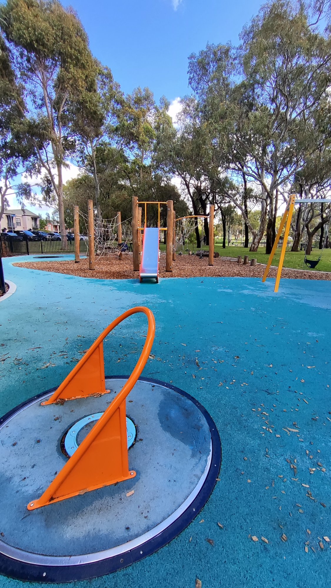 Nature Play Park with Logs and Picnic Area photo