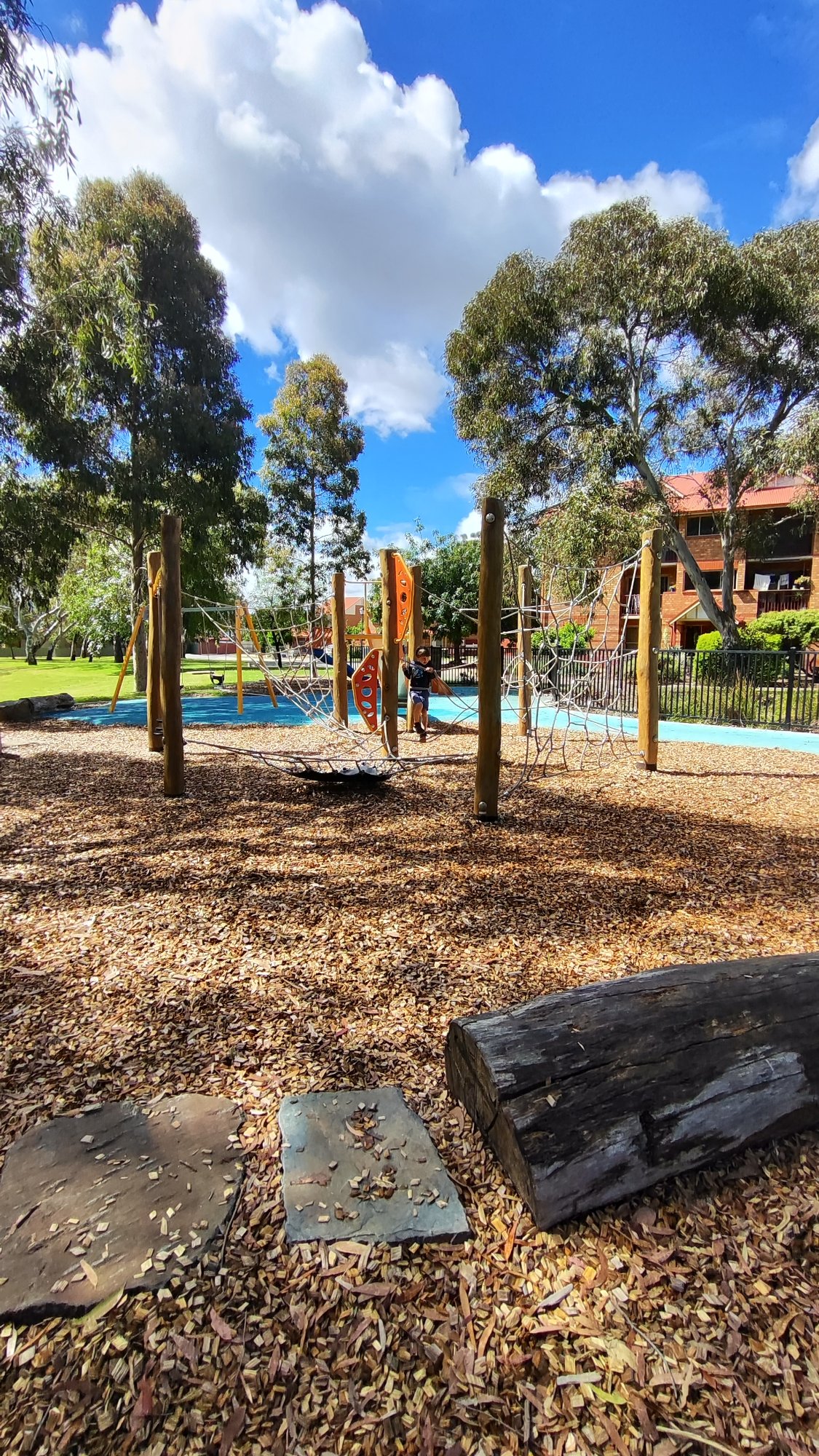 Nature Play Park with Logs and Picnic Area photo